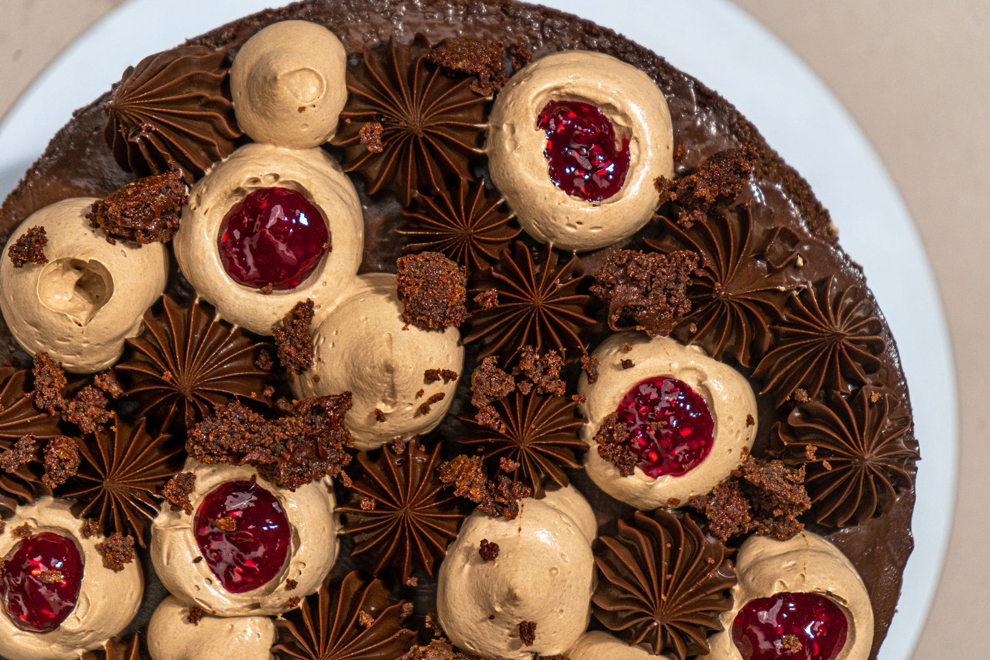 Dark Chocolate Raspberry Cake