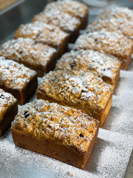 Lemon and Blueberry Cake with streusel topping